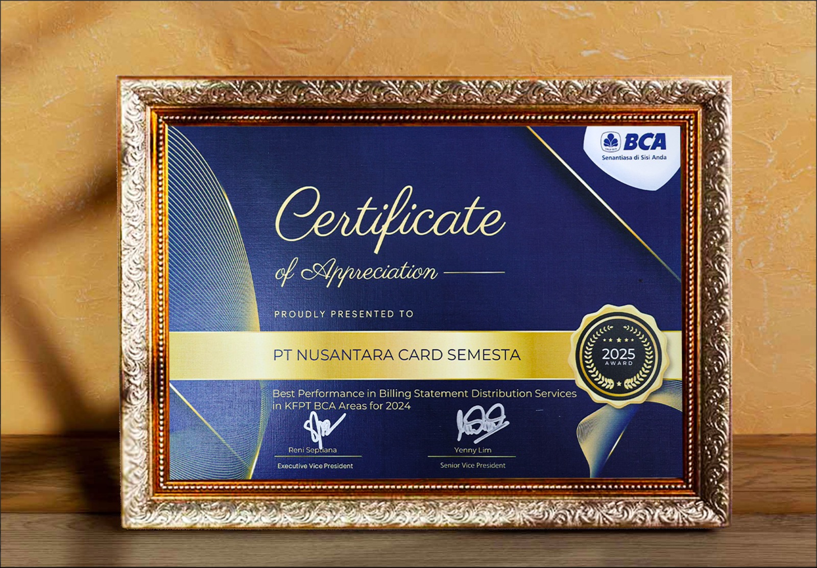 Best Performance in Billing Statement Distribution Services in KFPT BCA Areas for 2024